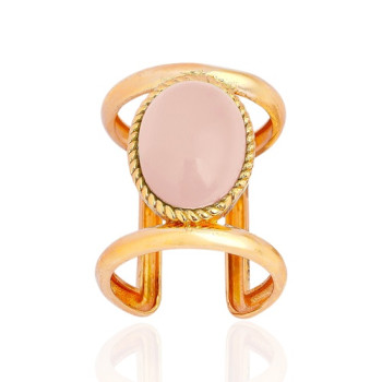 انگشتر سنگ صورتی زنانه